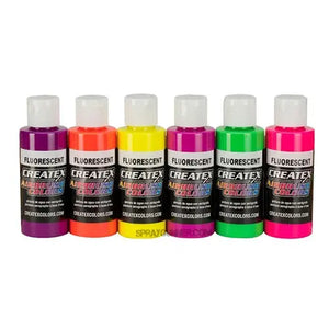 Fluorescent Createx Airbrush Colors Set Createx