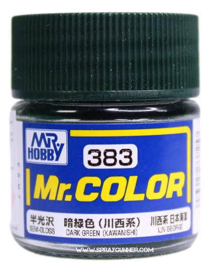 GSI Creos Mr. Color Model Paint: Semi-Gloss Dark Green C383 - SprayGunner