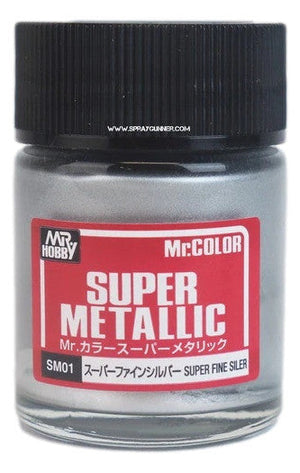 Pintura para modelo GSI Creos Mr.Color Super Metallic: plata superfina