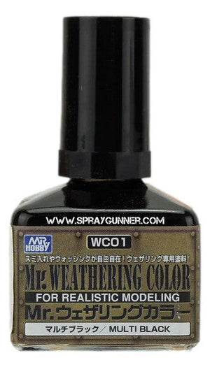 GSI Creos Mr.Weathering Color Model Paint: Multi Black - SprayGunner