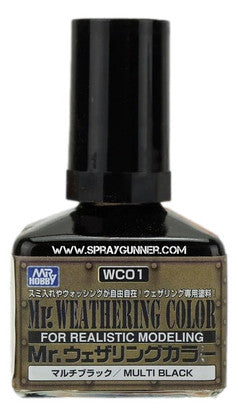 Pintura GSI Creos Mr.Weathering Color Model: Multi Negro