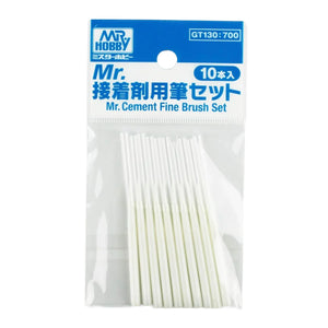 GSI Creos Mr. Hobby Mr Cement Fine Brush Set (10pc)