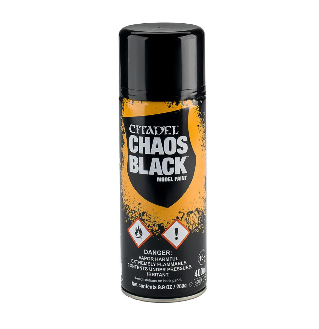 Games Workshop Citadel: CHAOS BLACK SPRAY PAINT (USA) - SprayGunner