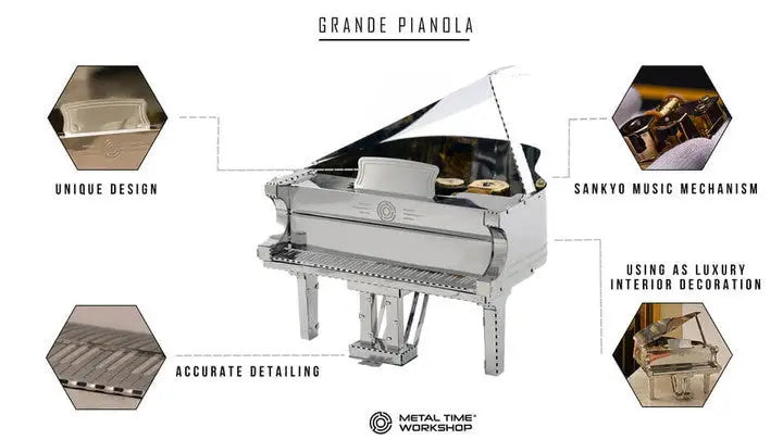 Grande Pianola Piano Metal Model - SprayGunner