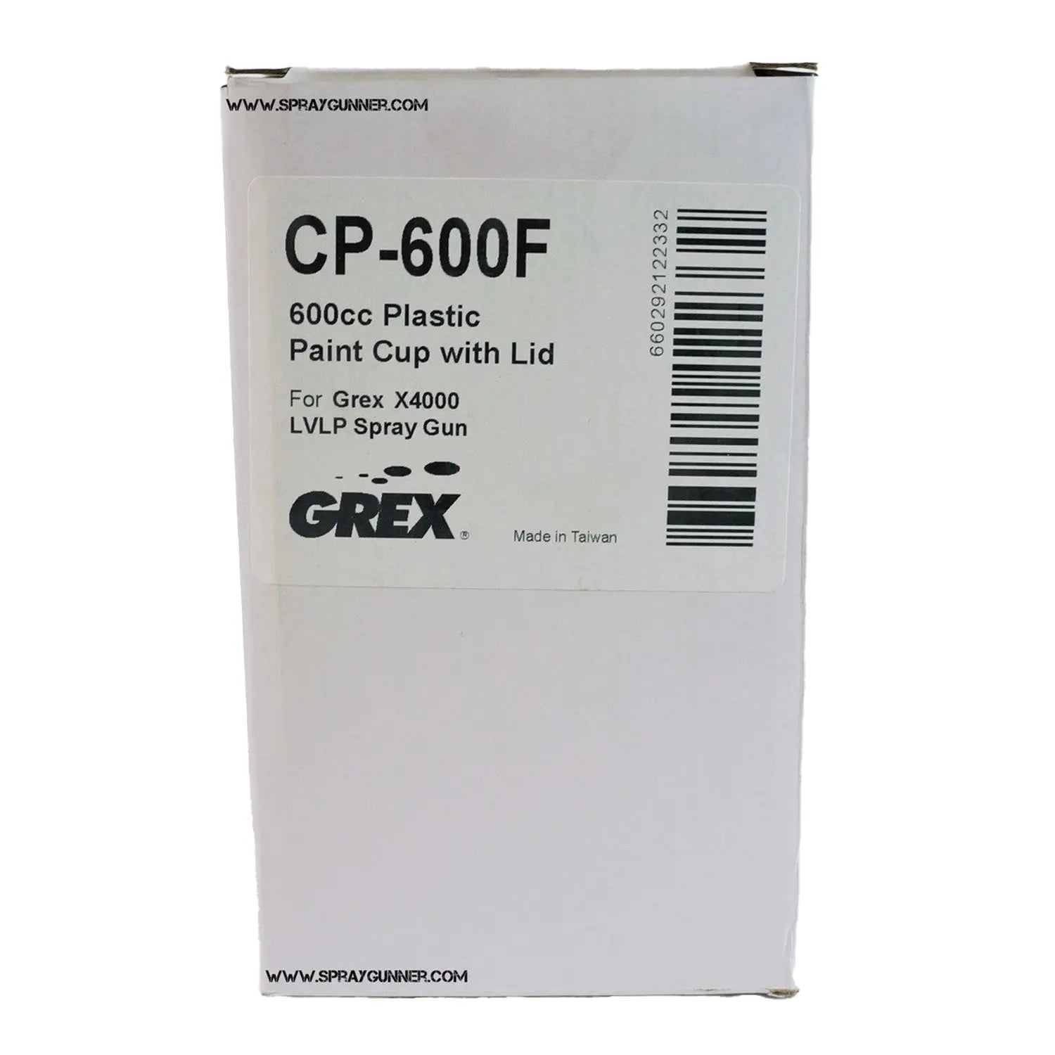 Grex CP-600F 600mL Plastic Cup with Lid Grex Airbrush