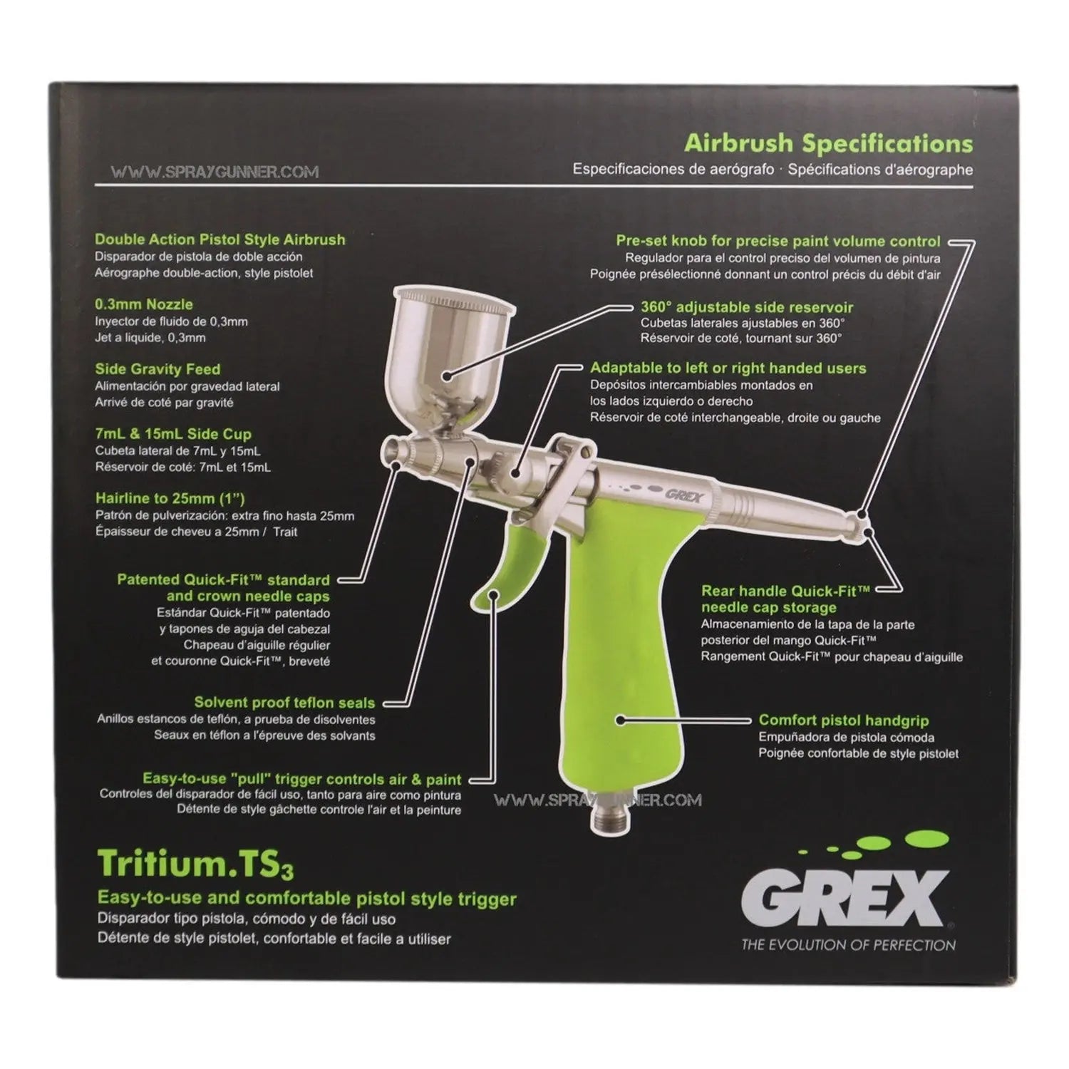 Grex Tritium.TS3 Airbrush Combo Kit GCK02 Grex Airbrush