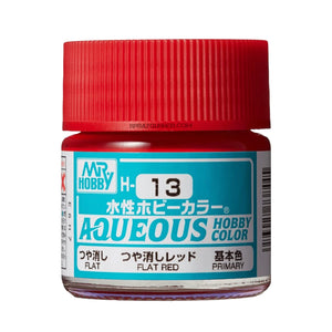 Mr. Hobby Aqueous H13 Flat Red - SprayGunner