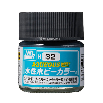 Mr. Hobby Aqueous H32 Gloss Field Gray 1 - SprayGunner