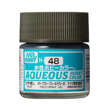 Mr. Hobby Aqueous H48 Gloss Field Gray 2 - SprayGunner