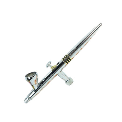 Harder & Steenbeck EVOLUTION 2 in 1 dual-function airbrush with chrome finish and precision nozzle for professional paint applications.