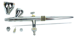 Harder & Steenbeck EVOLUTION 2 in 1 dual-function airbrush with chrome finish and precision nozzle for professional paint applications.