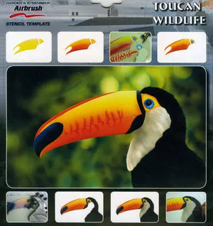 Harder and Steenbeck Airbrushing stencil set "Toucan Wildlife" Harder & Steenbeck