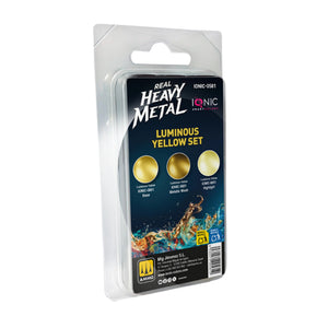 IONIC Real Heavy Metal Colors: Luminous Yellow Paint Set (3x20ml)