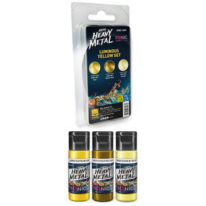 IONIC Real Heavy Metal Colors: Luminous Yellow Paint Set (3x20ml)