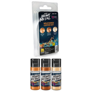 IONIC Real Heavy Metal Colors: Weathered Copper Paint Set (3x20ml)