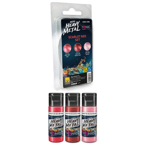 IONIC Real Heavy Metal Colors: Scarlet Red Paint Set (3x20ml)
