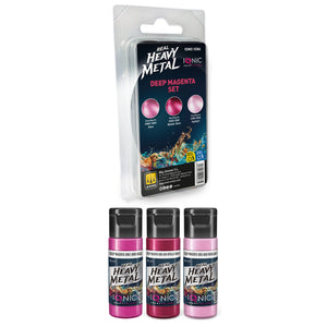 IONIC Real Heavy Metal Colors: Deep Magenta Paint Set (3x20ml)