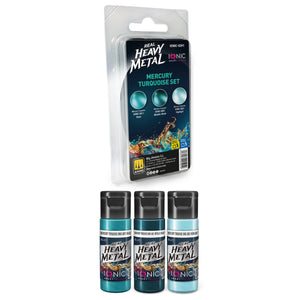 IONIC Real Heavy Metal Colors: Mercury Turquoise Paint Set (3x20ml)