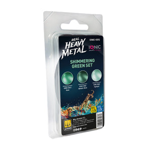 IONIC Real Heavy Metal Colors: Shimmering Green Paint Set (3x20ml)