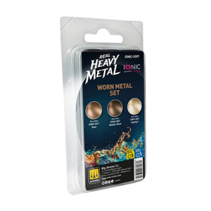 IONIC Real Heavy Metal Colors: Worn Metal Paint Set (3x20ml)
