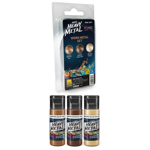 IONIC Real Heavy Metal Colors: Worn Metal Paint Set (3x20ml)