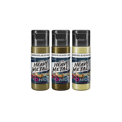 IONIC Real Heavy Metal Colors: Tarnished Metal Paint Set (3x20ml)
