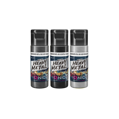IONIC Real Heavy Metal Colors: Burnished Metal Paint Set (3x20ml)