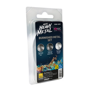 IONIC Real Heavy Metal Colors: Burnished Metal Paint Set (3x20ml)
