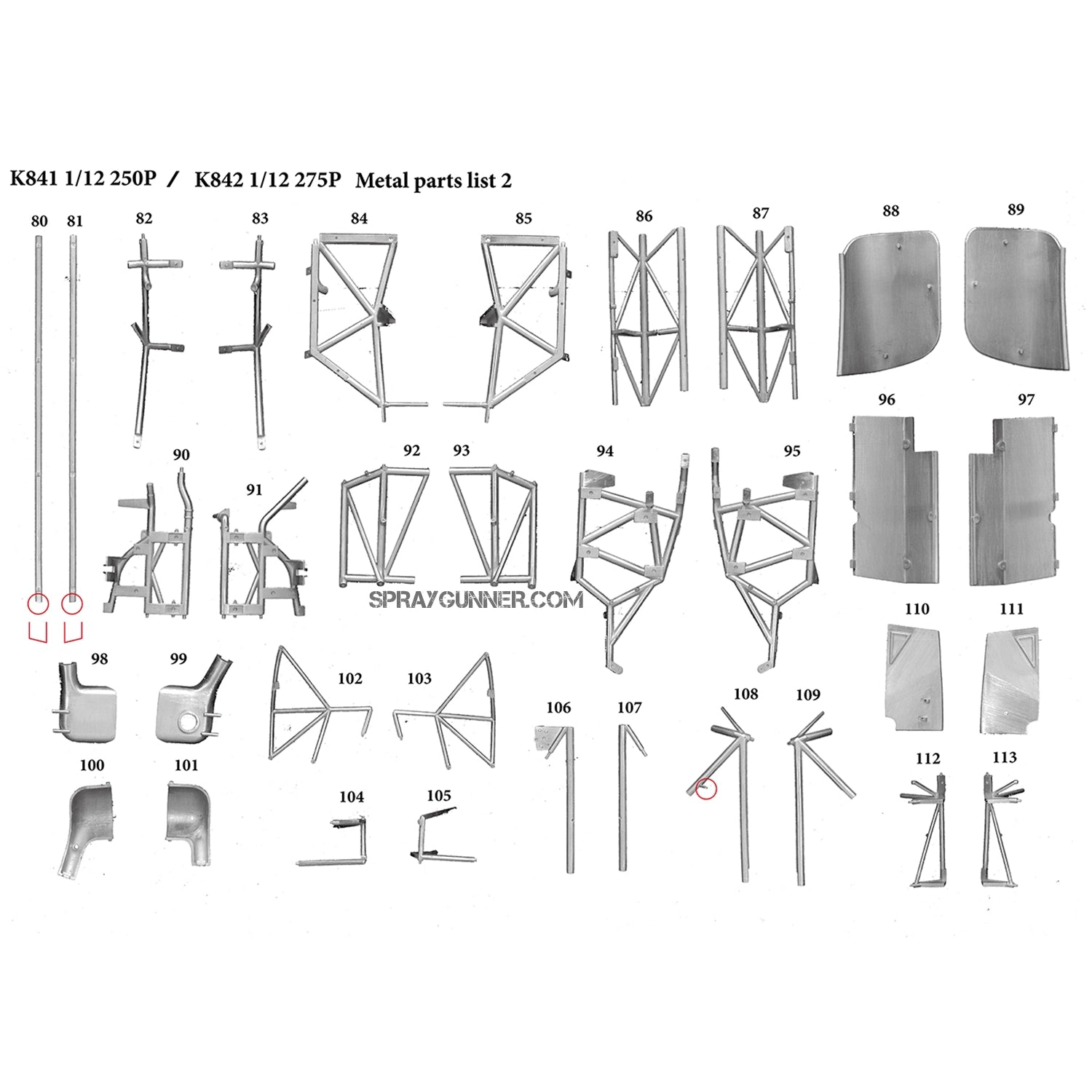 MODEL FACTORY HIRO: 1/12scale Fulldetail Kit : 250P / 275P - SprayGunner