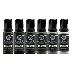 GAAHLERI Kaleido 6 Silver Metallic Colors Paint Set