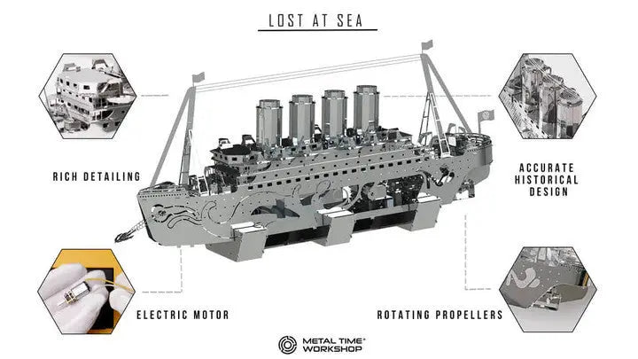 Lost at Sea Ocean Ship Metal Model - SprayGunner