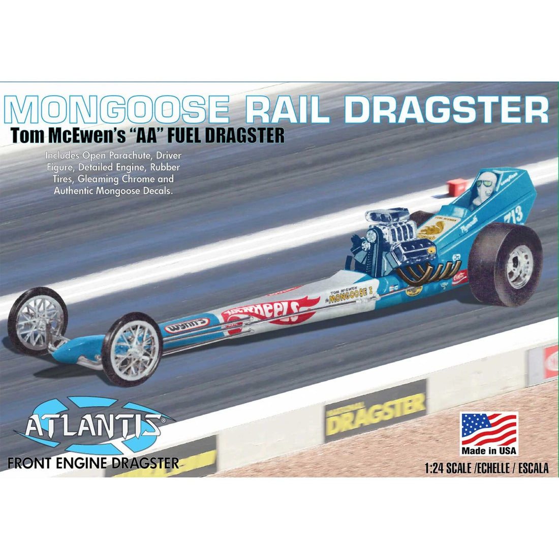 1/24 Mongoose Rail Dragster (Tom McEwen's AA Fuel Dragster) Model Kit