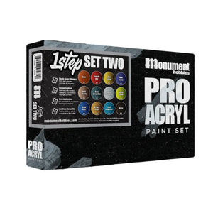 Monument Hobbies PRO Acryl 1-Step Set #2 – 12 Color Paint Set