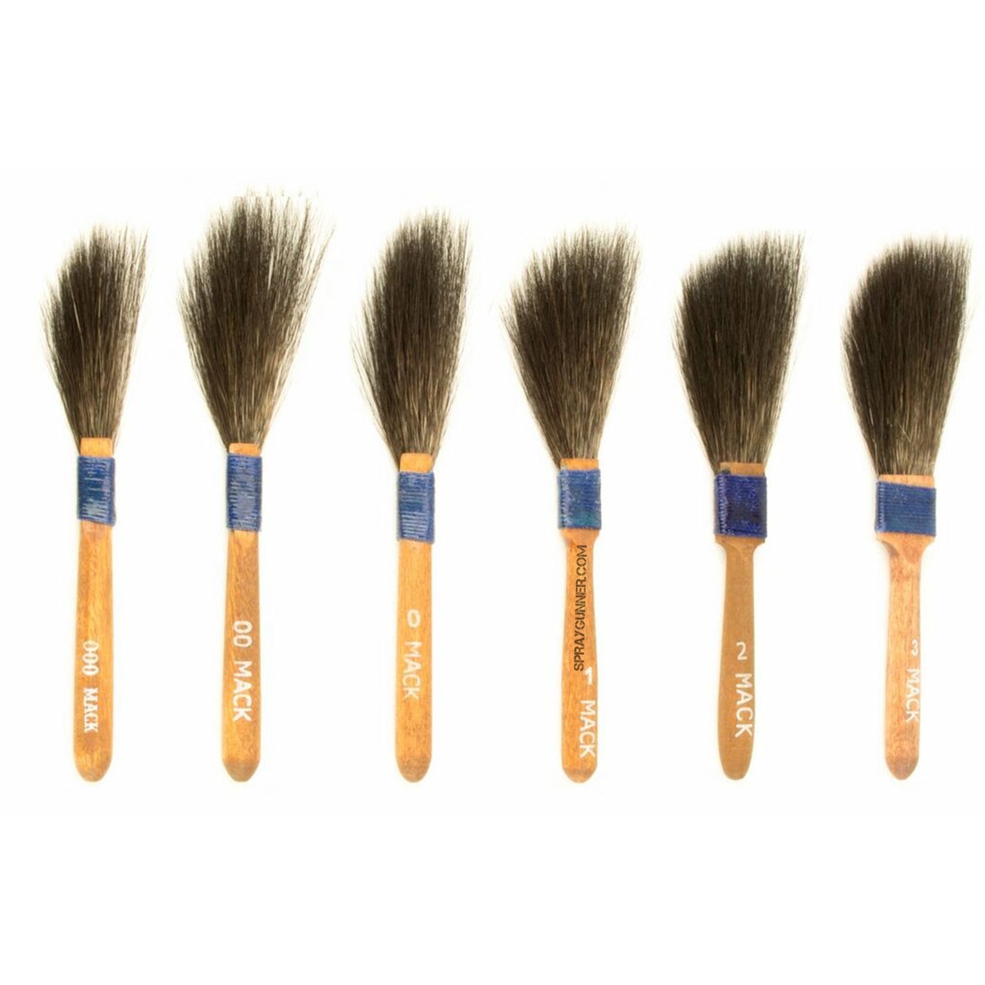 The "Original" Mack Sword Striping Brush (Series 10): Set of 6 Brushes - SprayGunner