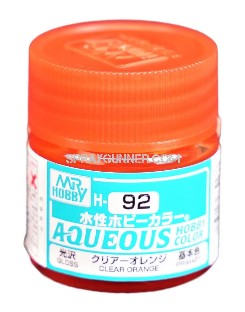 Mr. Hobby Aqueous H92 Naranja transparente brillante