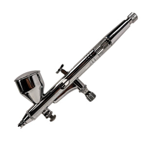 Affordable detail-oriented gravity-feed double-action airbrush 0.3mm nozzle.