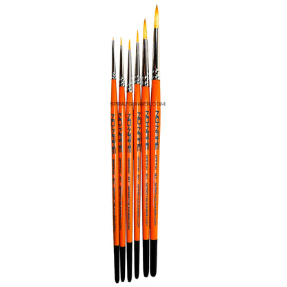NO-NAME Brand Synthetic Round Brush Set for Figure Painting and Hobby (Set of 6)