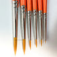 NO-NAME Brand Synthetic Round Brush Set for Figure Painting and Hobby (Set of 6)