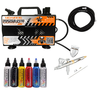 NO-NAME Brand Master Blaster Compact + EVOLUTION 2024 2in1 Premium Airbrush Set