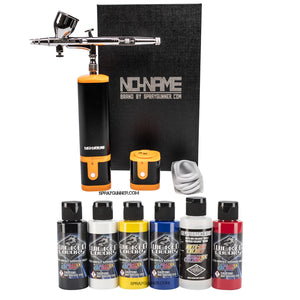 Cordless airbrush battery powered compressor with airbrush kit with Options - SprayGunner