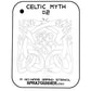 The Celtic Myth Stencil #2 by NO-NAME Brand has elaborate knotwork and dragon motifs for accurate airbrushing and craft projects. Perfect for art enthusiasts and artists.