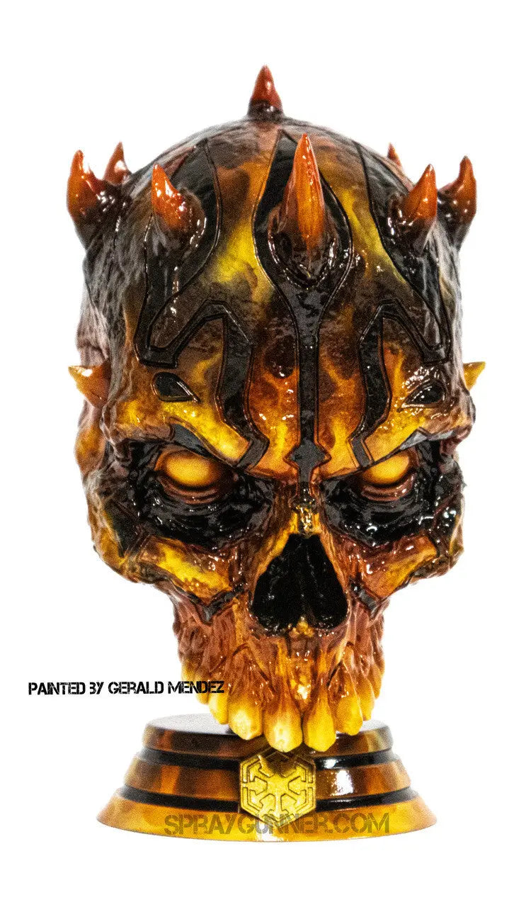 NO-NAME Limited edition Darth Maul Paintable 3D-Printed Resin Skull - SprayGunner