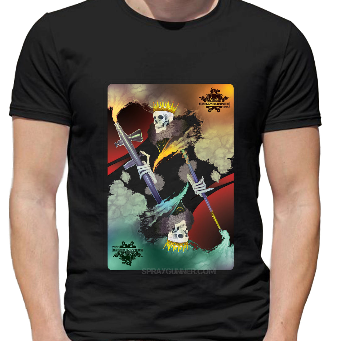 SprayGunner Exclusive Skull King of Airbrush T-Shirt