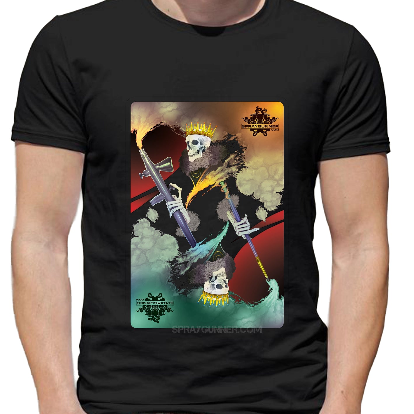 SprayGunner Exclusive Skull King of Airbrush T-Shirt