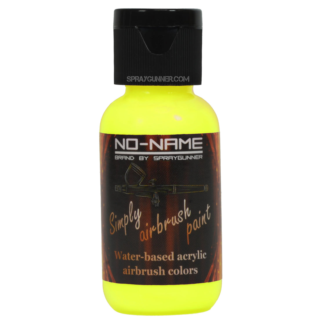 Simply Airbrush Paint by NO-NAME brand Fluorescent Yellow 1 oz - SprayGunner