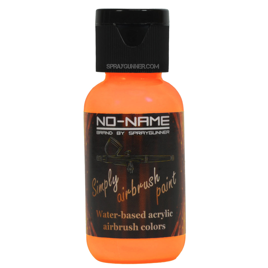 Simply Airbrush Paint by NO-NAME brand Fluorescent Orange 1 oz - SprayGunner
