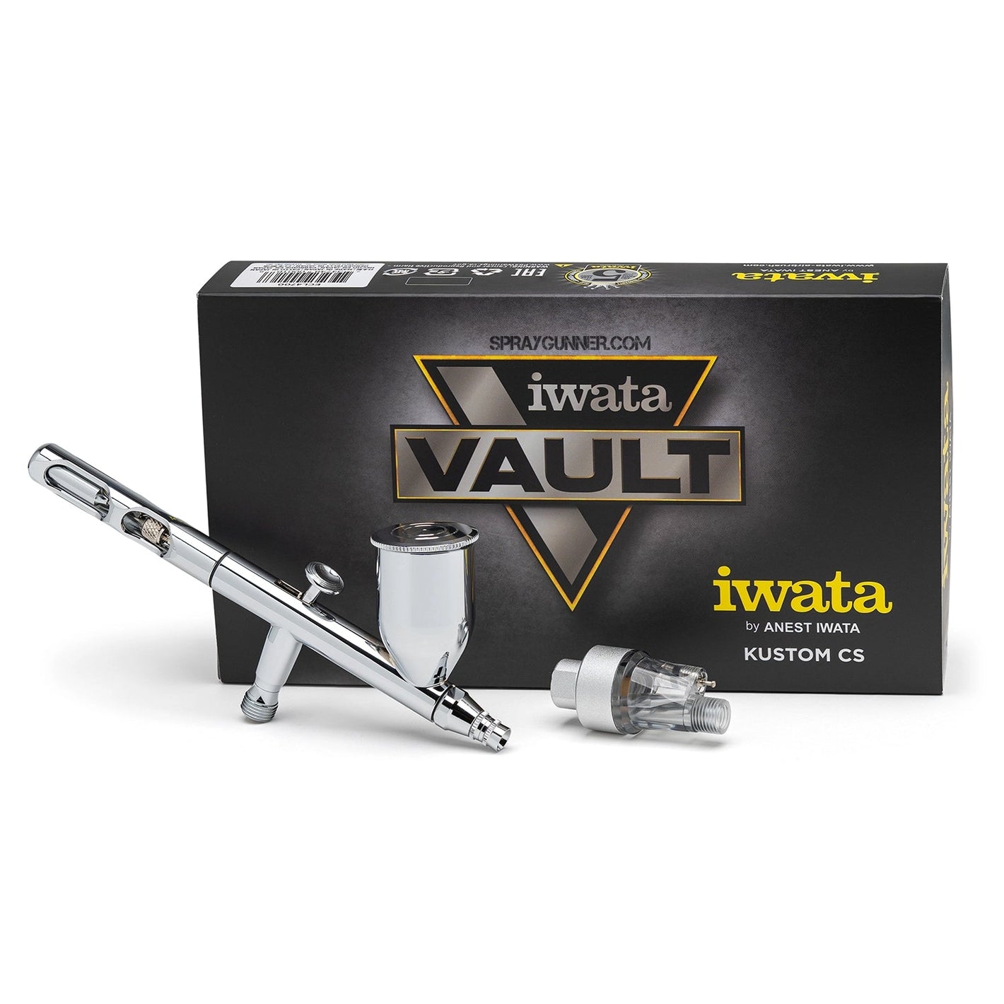 Open Box IWATA VAULT KUSTOM CS Gravity Feed Dual Action Airbrush Iwata