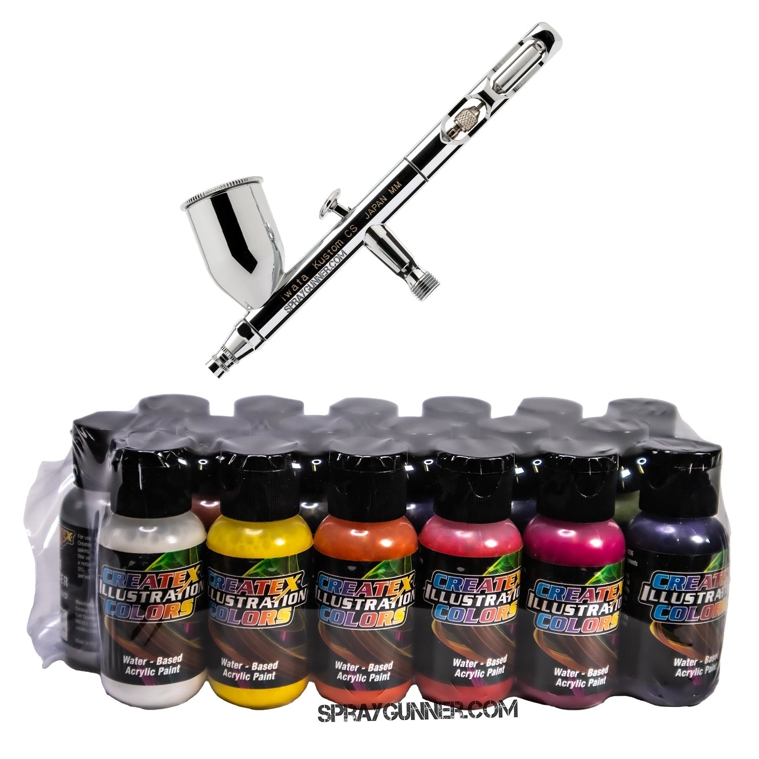 Open Box IWATA VAULT KUSTOM CS Gravity Feed Dual Action Airbrush Iwata