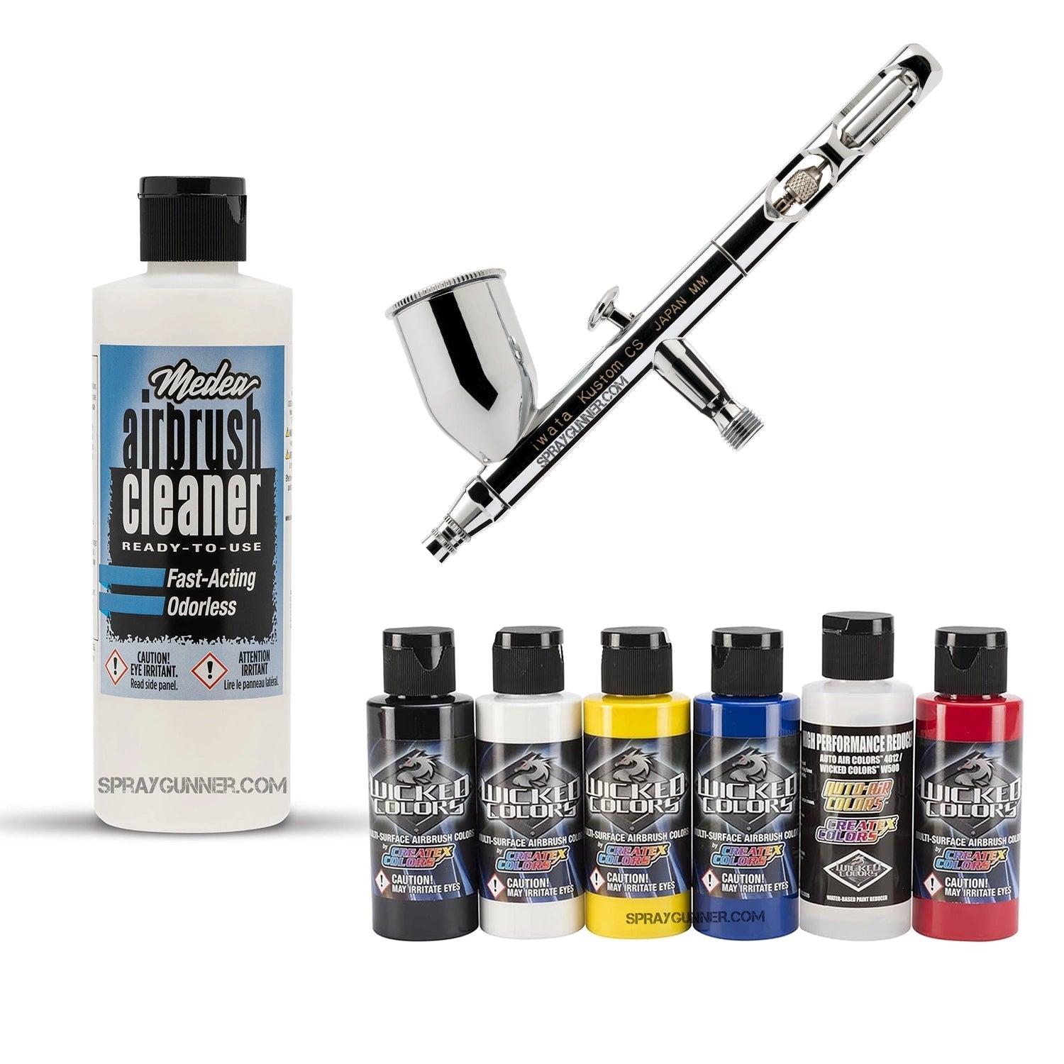 Open Box IWATA VAULT KUSTOM CS Gravity Feed Dual Action Airbrush Iwata