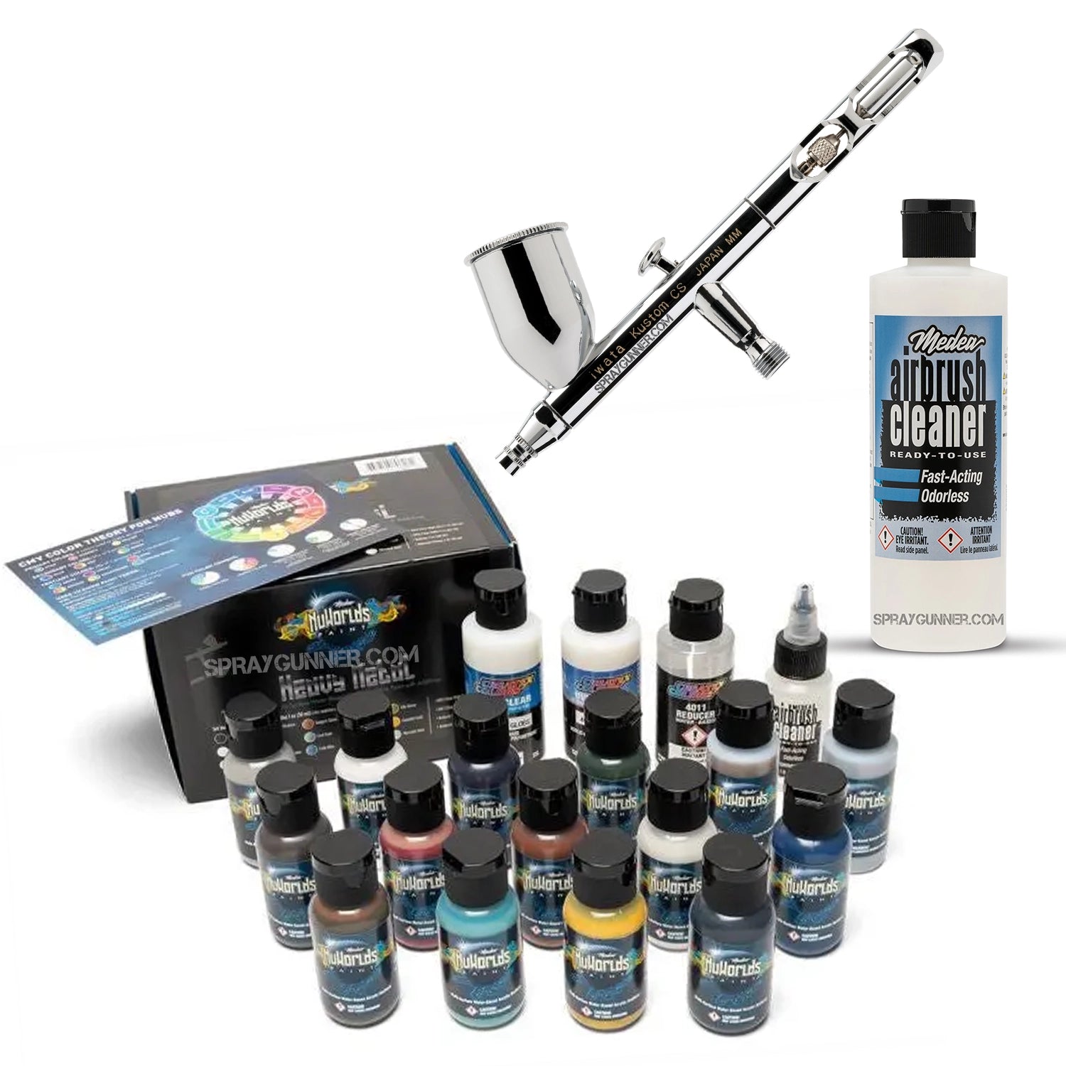 Open Box IWATA VAULT KUSTOM CS Gravity Feed Dual Action Airbrush Iwata